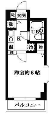 ハウス 幕張(1K/2階)の間取り写真