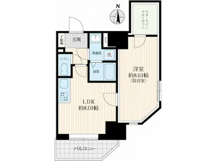 KONOMI MORISITA(1LDK/5階)の間取り写真