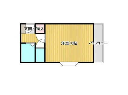 サンフィル茨木(ワンルーム/3階)の間取り写真