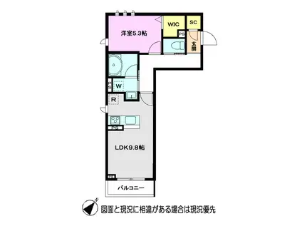 セレーノ(1LDK/1階)の間取り写真