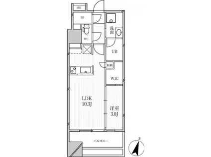 GRANPASEO明大前(1LDK/5階)の間取り写真