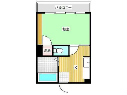 ハイツ赤坂(1K/2階)の間取り写真