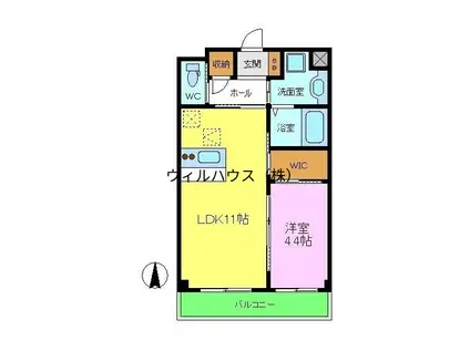 コンフォールヴィラ3(1LDK/2階)の間取り写真