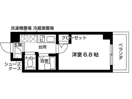 レジディア中野富士見台(1K/3階)の間取り写真