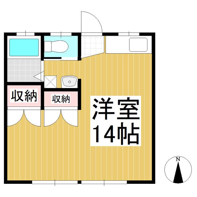 丸満ハイツ(ワンルーム/1階)の間取り写真