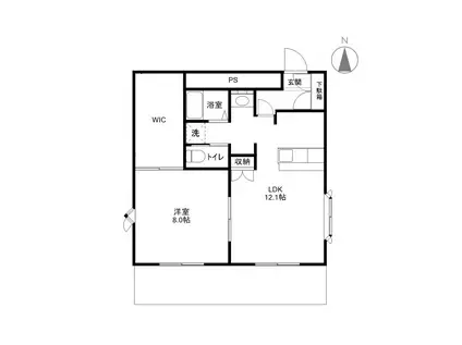 ジュネパレス栗田(1LDK/3階)の間取り写真