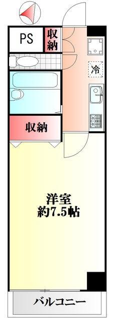 さがみのハイツ(1K/1階)の間取り写真