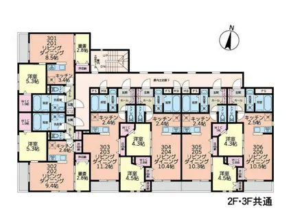 GARCIA(1LDK/2階)の間取り写真