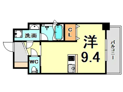 ALBA甲子園口(ワンルーム/3階)の間取り写真