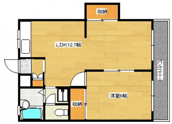 コーポ満田(1LDK/3階)の間取り写真