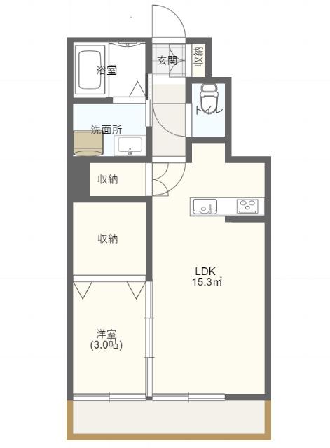 ダイチヒルズD&CII(1LDK/1階)の間取り写真
