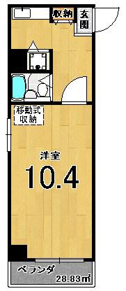 ジョイテル西院(1K/11階)の間取り写真