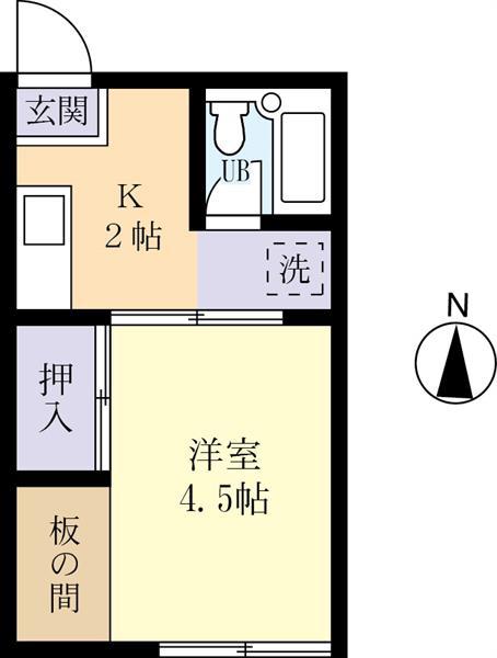 ベースネクサス(1K/2階)の間取り写真