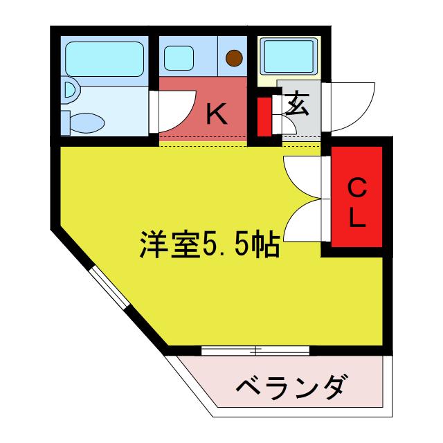 キャンパスビレッジ高坂(1K/3階)の間取り写真