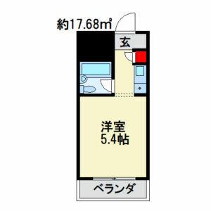 ドール堀田III(ワンルーム/6階)の間取り写真