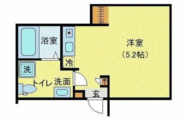 フィオーレ金町II(ワンルーム/1階)の間取り写真