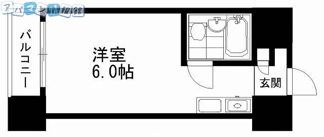 コア東堀(ワンルーム/10階)の間取り写真