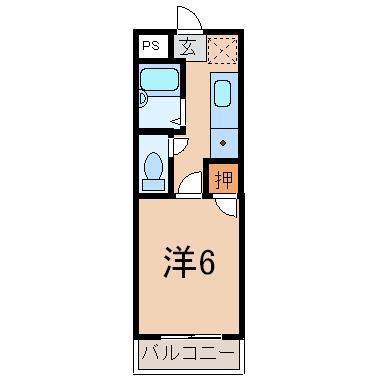 アーバンハウス野田2(1K/2階)の間取り写真