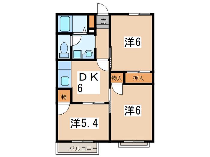 サークルハイツ(3DK/2階)の間取り写真