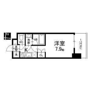 シエルブルー栄(1K/7階)の間取り写真