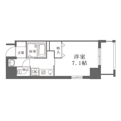 GP栄本町通(1K/4階)の間取り写真