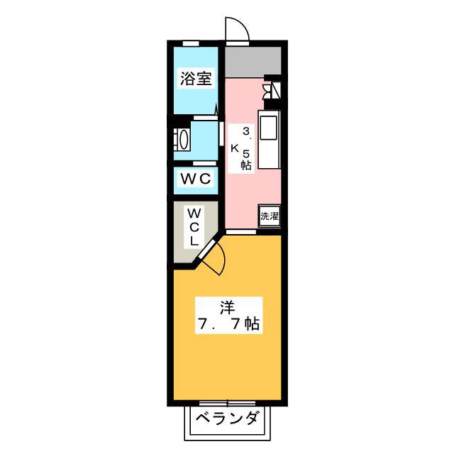 クレアーレ新川(1K/1階)の間取り写真