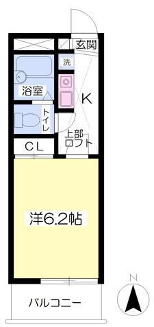オーベレシュタット(1K/3階)の間取り写真