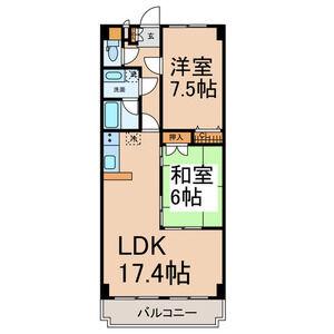 エーデルハイム(2LDK/3階)の間取り写真