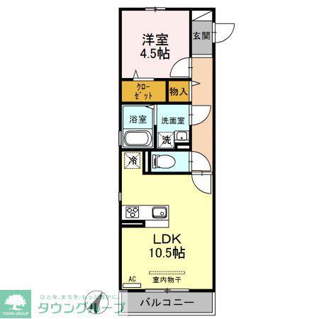 アンラージュ(1LDK/3階)の間取り写真
