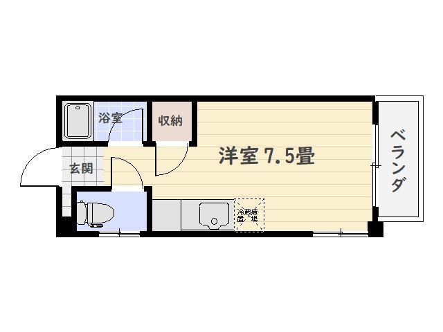 西光堂ビル(ワンルーム/2階)の間取り写真