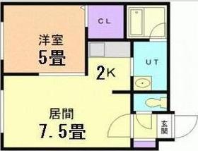 ブランノワールAMJ815(1LDK/4階)の間取り写真