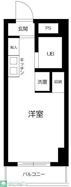 スカイコート川崎第2(ワンルーム/8階)の間取り写真