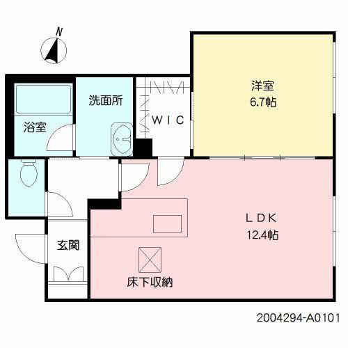 シャーメゾン平成東(1LDK/1階)の間取り写真