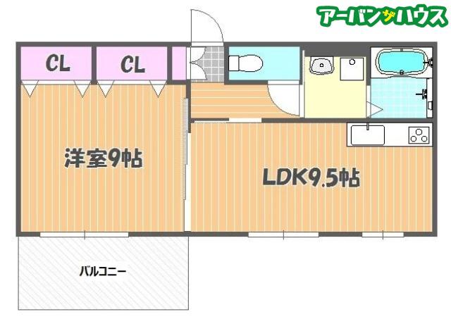 ステイヒル(1LDK/2階)の間取り写真