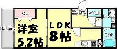ジーメゾン豊春(1LDK/3階)の間取り写真