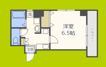みおつくし堂島(1K/5階)の間取り写真