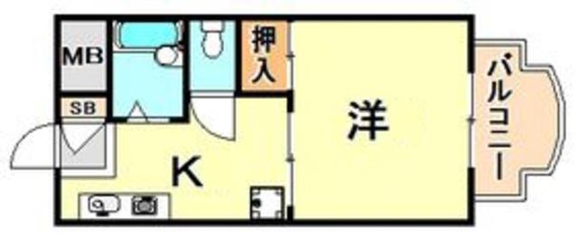 ウィンダム妙法寺壱番館(1K/3階)の間取り写真