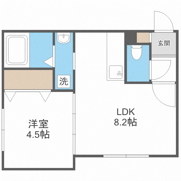 リヴィエールS10(1LDK/4階)の間取り写真