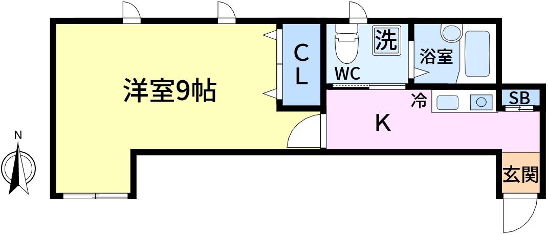 アネックス新小岩(1K/1階)の間取り写真
