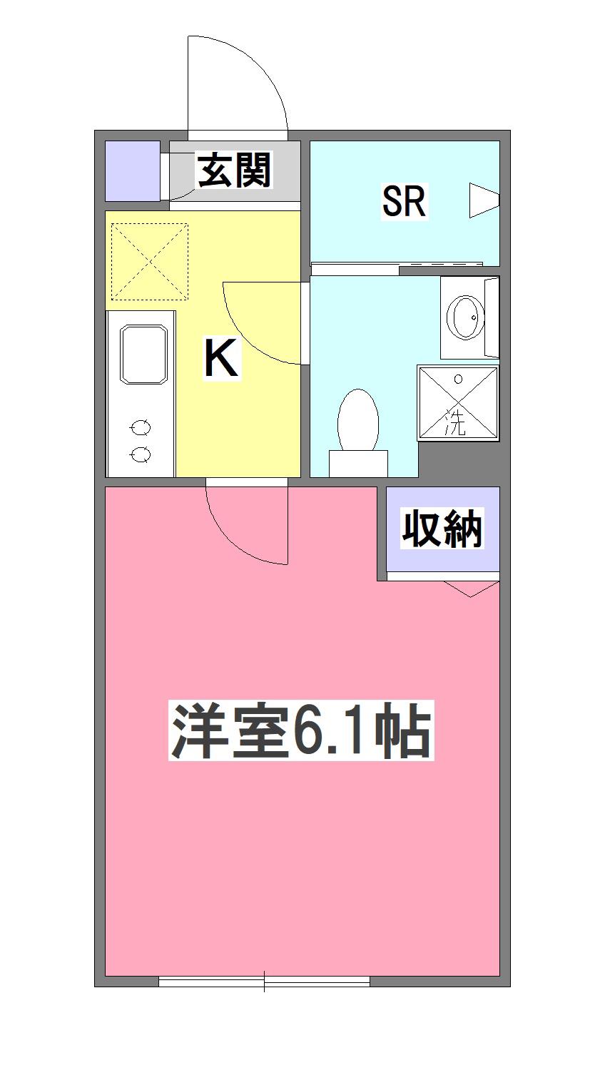 KEIAI RESIDENCE 秋津(1K/1階)の間取り写真