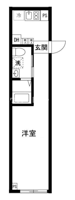 ラフォート巣鴨(ワンルーム/B1階)の間取り写真