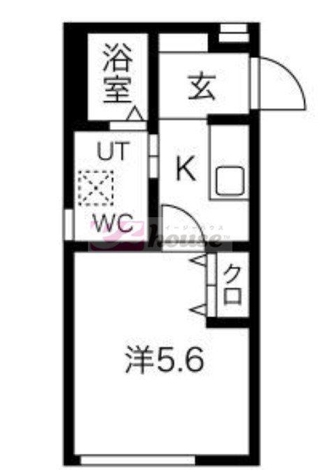 LUDENS上井草 A(1K/3階)の間取り写真