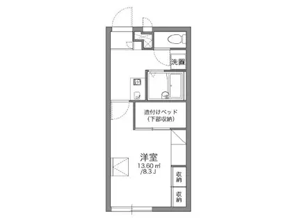 FUTURE(1K/2階)の間取り写真