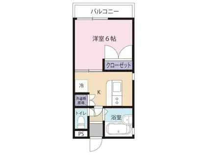 フリーダム高尾(1DK/1階)の間取り写真
