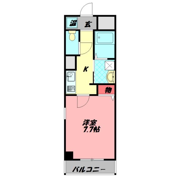 GROOVE守口駅前(1K/5階)の間取り写真