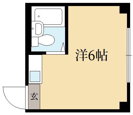 アスピリエ高野(ワンルーム/1階)の間取り写真