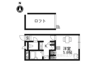 レオパレスREVEUER(1K/1階)の間取り写真