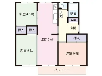 習志野台12街区15号棟(3LDK/4階)の間取り写真