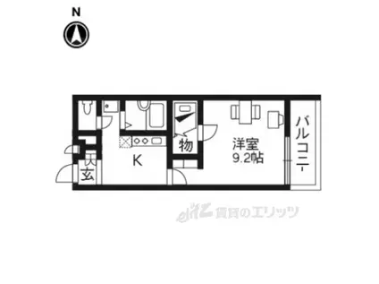 レオパレスMARUTO京田辺(1K/4階)の間取り写真