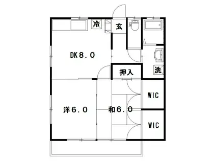 松永アパート(2DK/1階)の間取り写真